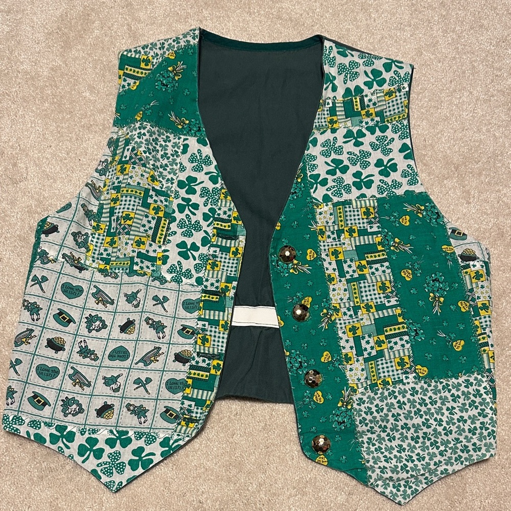 Vintage handmade St Patrick’s Day vest
